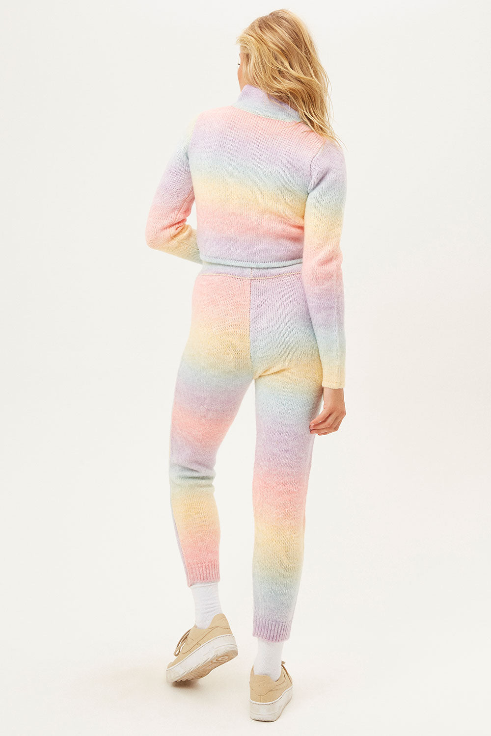 Bowie Cropped Knit Sweater - Cotton Candy - Image 3