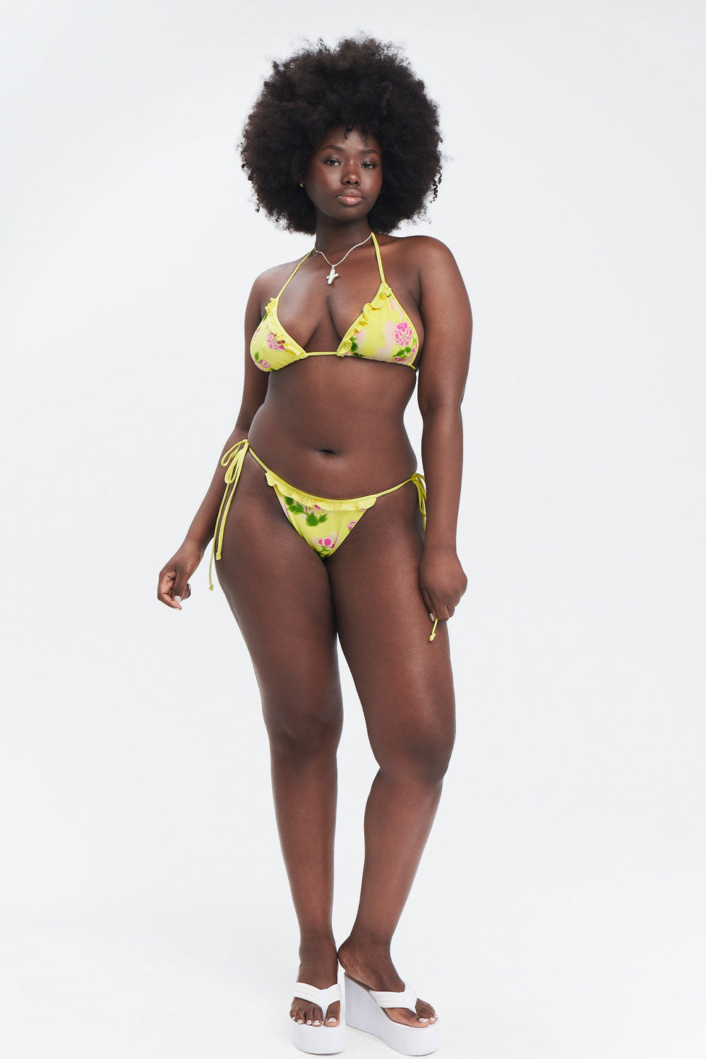 Camilla Floral String Bikini Bottom - Mojito - Image 3