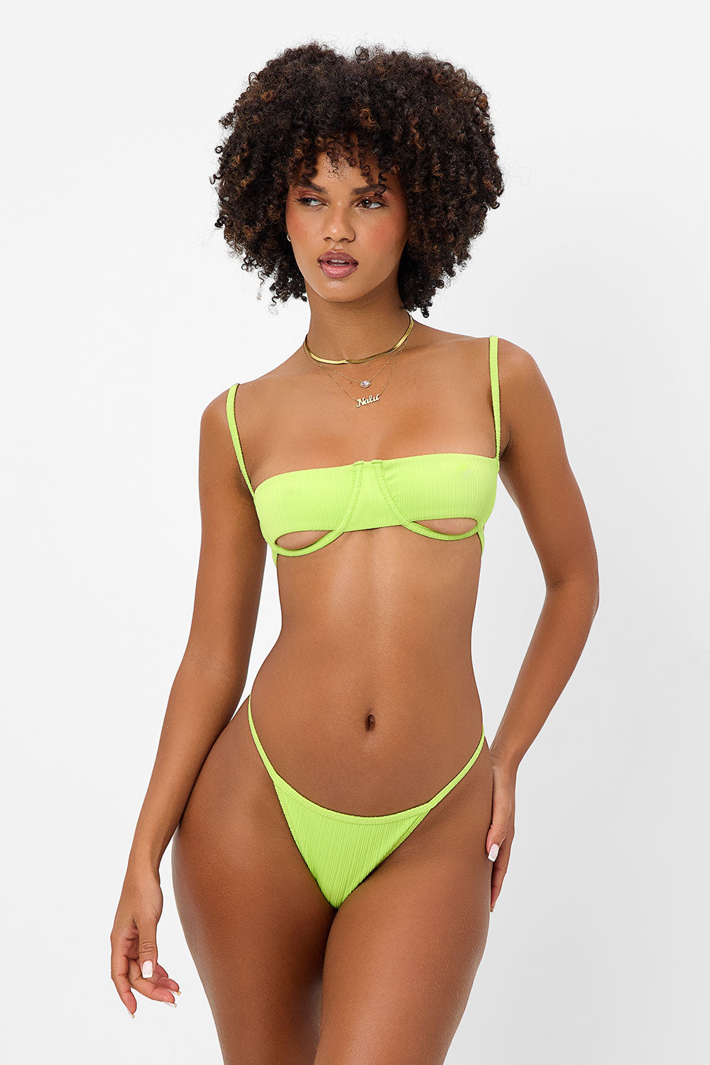 Alternative view of Campbell Plissé Underwire Bikini Top - Kiwi