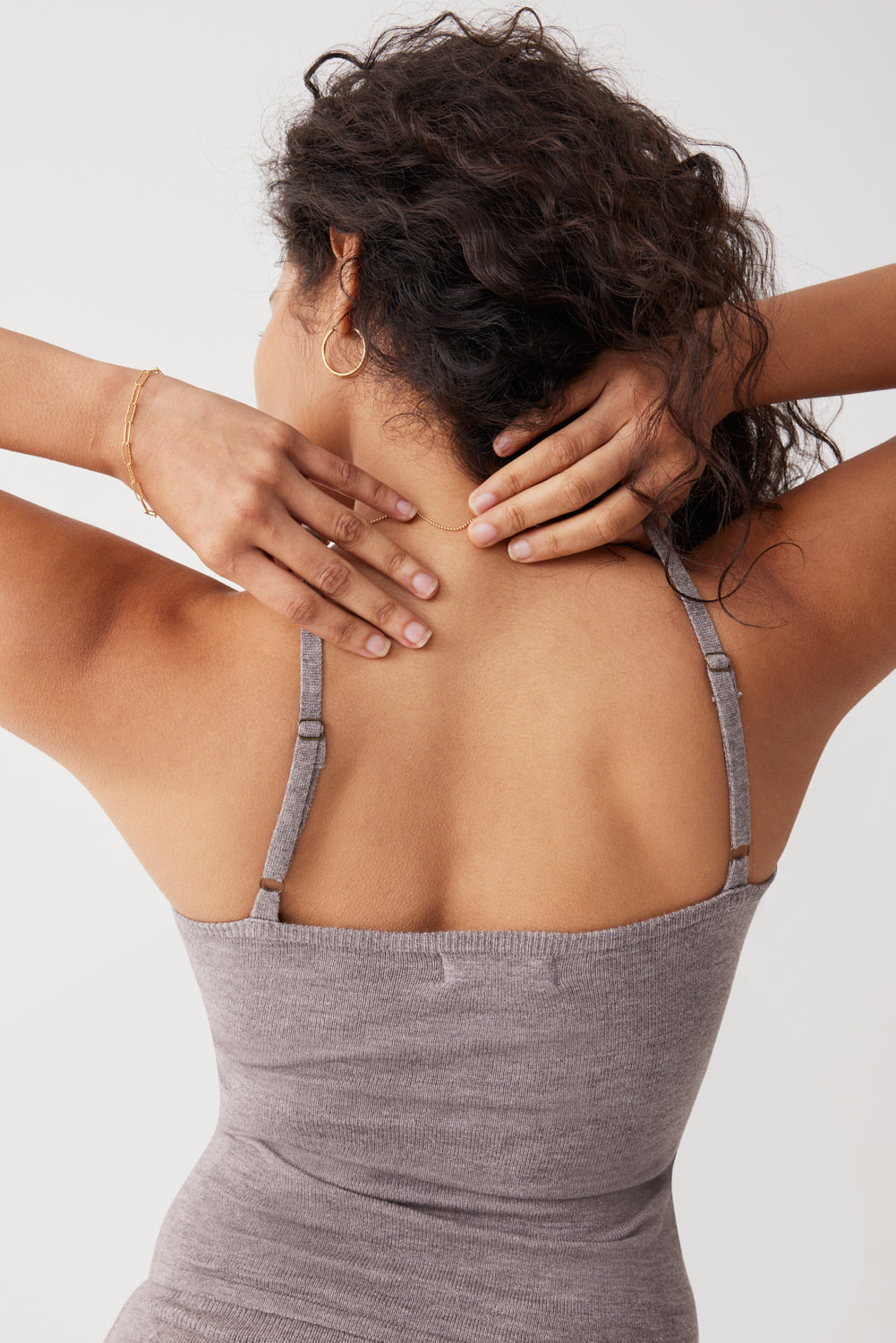 Alternative view of Carmen Lightweight Knit Tank - Dark Pearl
