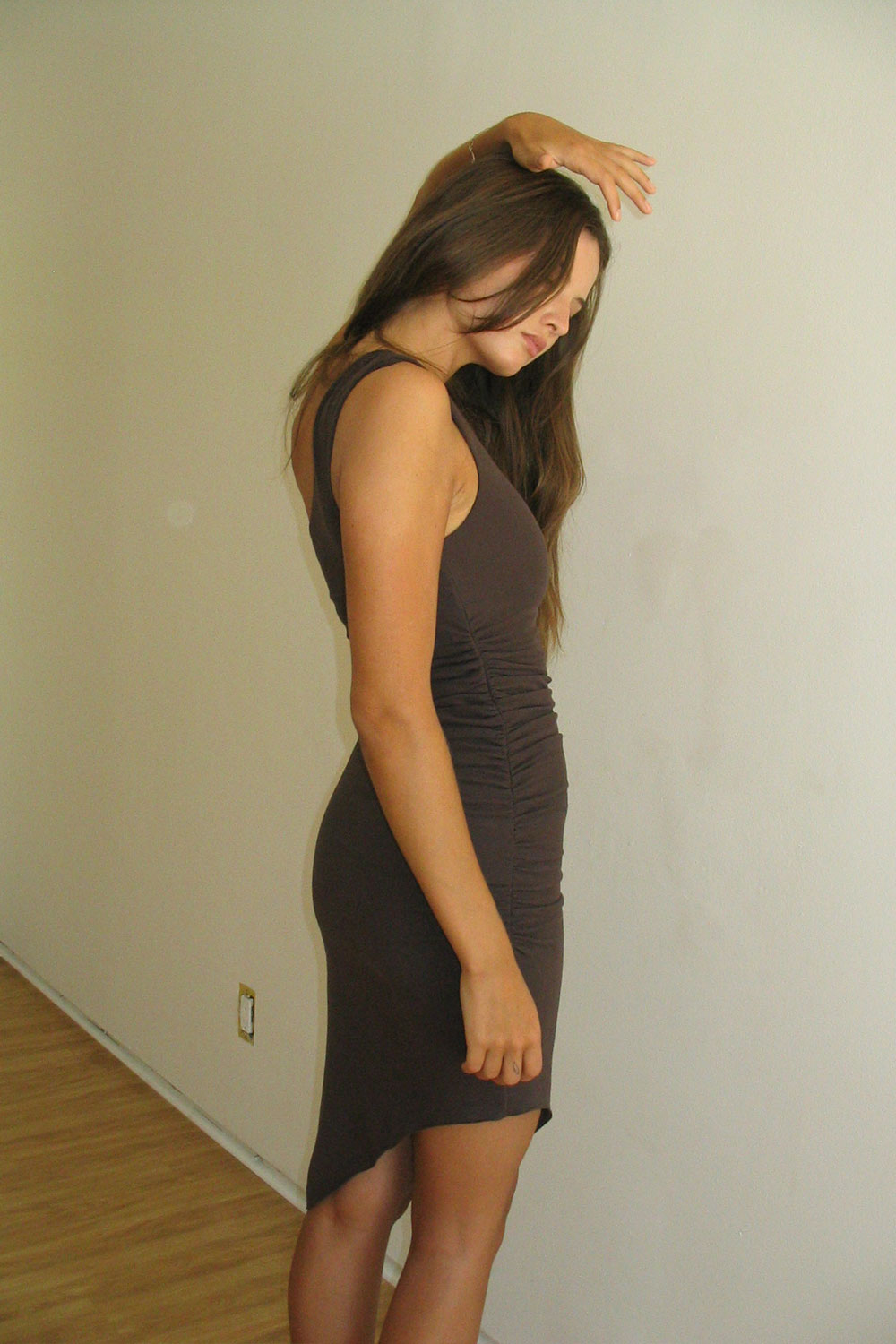 Chance One Shoulder Asymmetrical Dress - Creme Brulee - Image 4