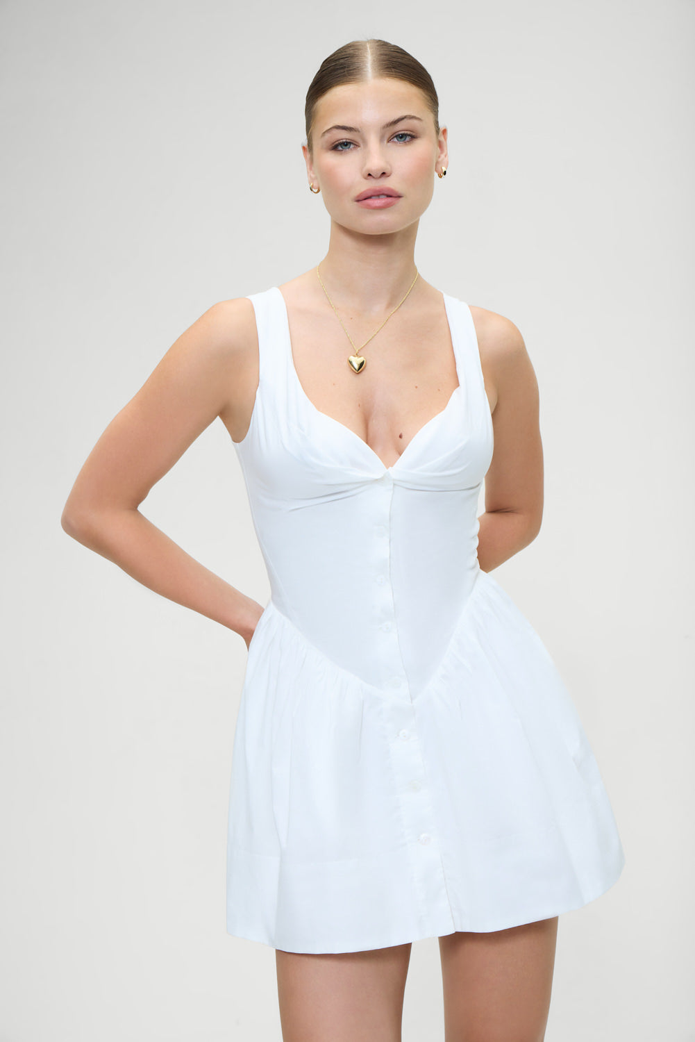 Alternative view of Charlotte Corset Mini Dress - White