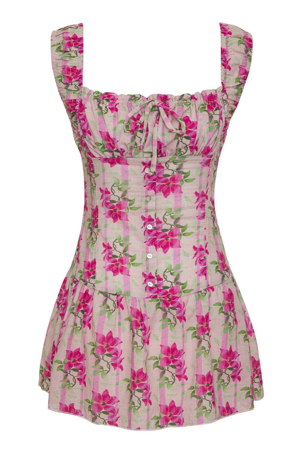 Christa Floral Mini Dress - Tiger Lily - Image 7