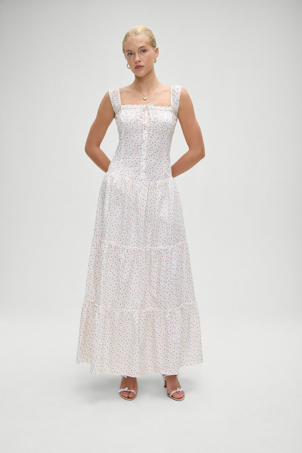 Alternative view of Christabelle Floral Ruffle Maxi Dress - Tea Party