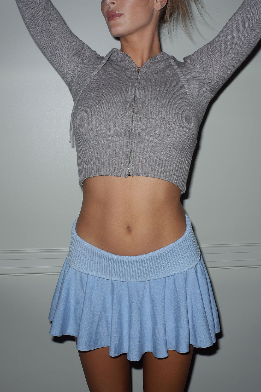 Alternative view of Claude Lightweight Knit Mini Skirt - Cornflower