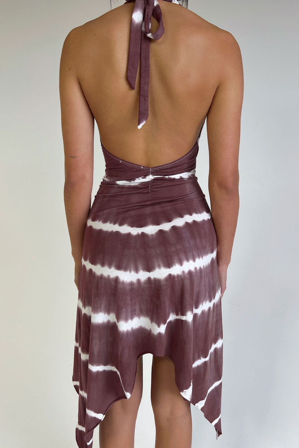 Alternative view of Claudia Halter Tie Dye Dress - Taro Tie Dye