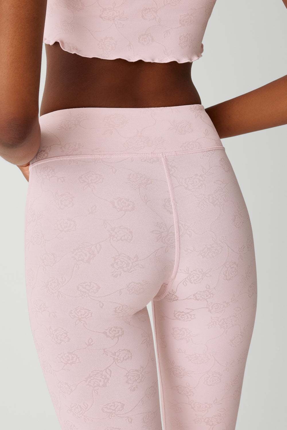 Clementine Low Waist Flare Legging - Pink Petals - Image 2