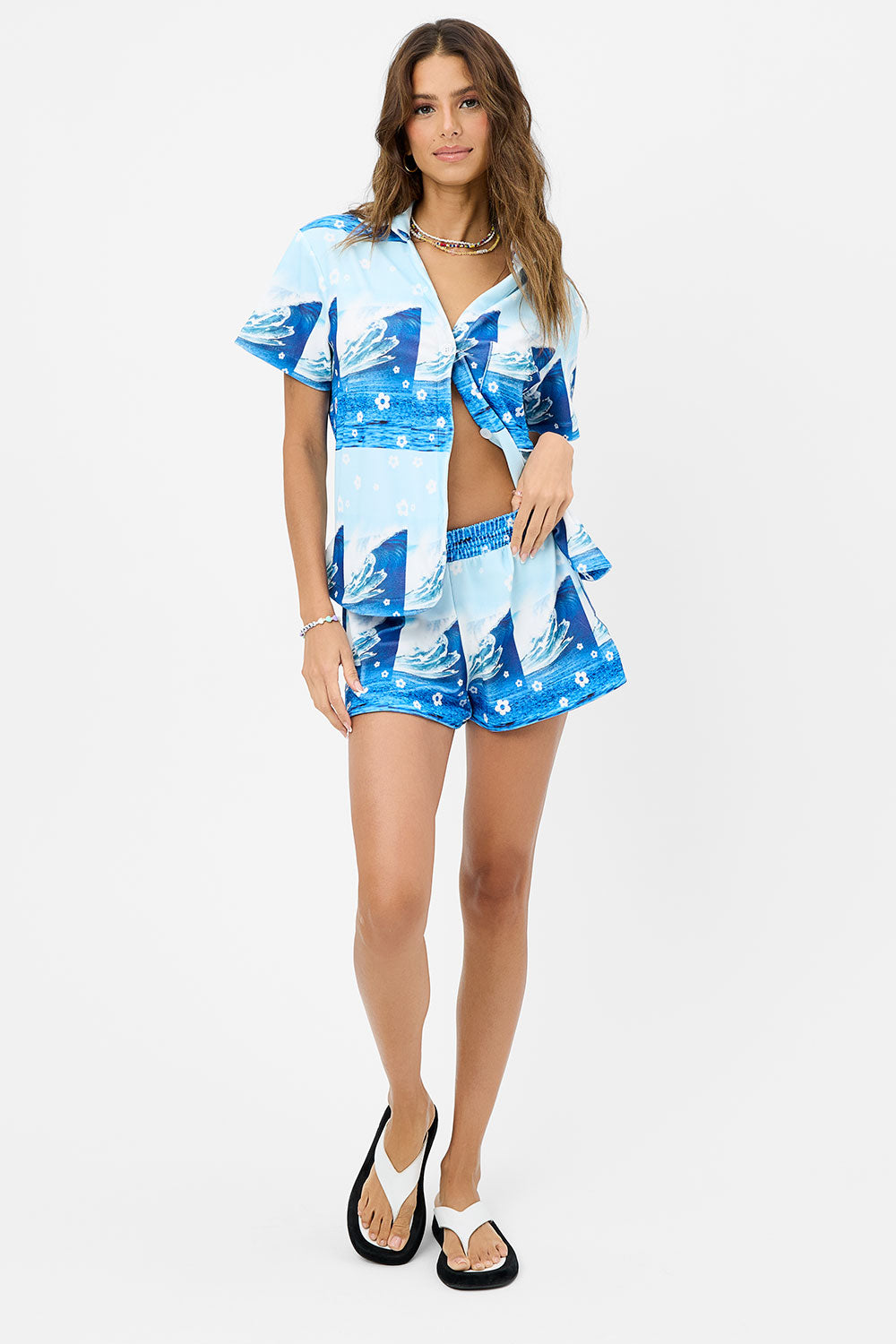 Alternative view of Coco Terry Shorts - Blue Tides