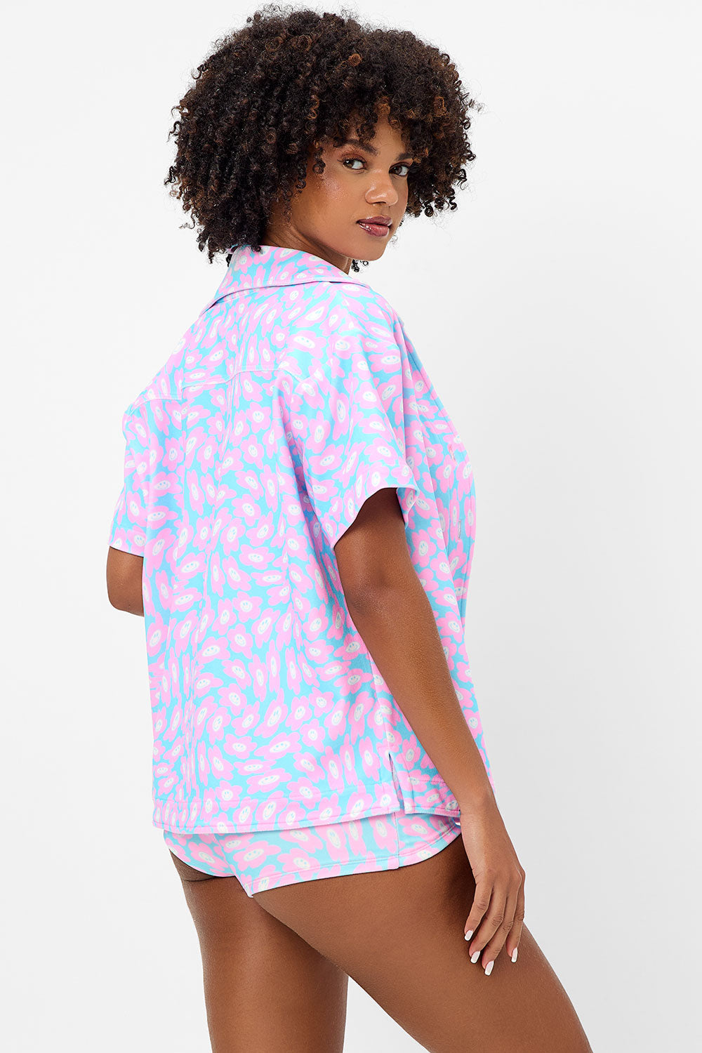 Coco Terry Button Up Shirt - Daisy Dream - Image 3