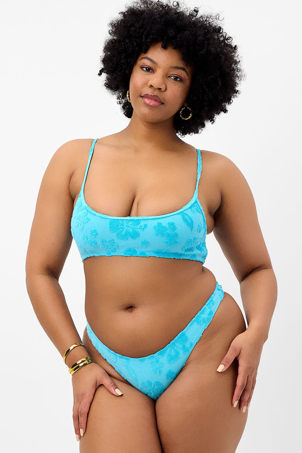 Alternative view of Dallas Terry Bralette Bikini Top - Blue Isle