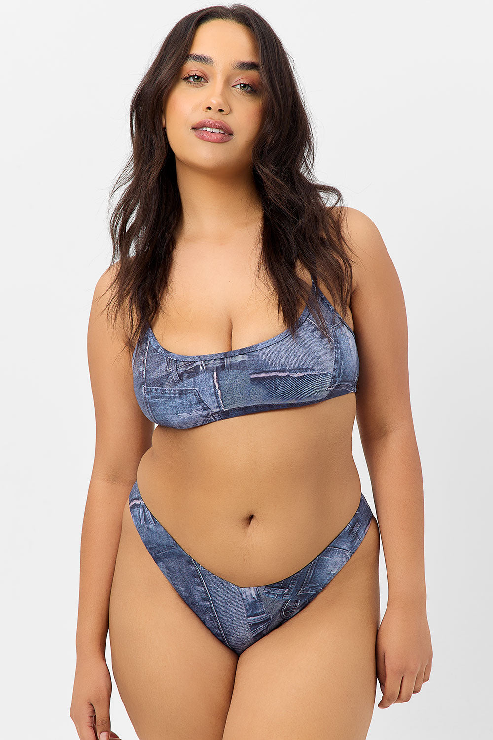 Alternative view of Dallas Bralette Bikini Top - Blue Jean