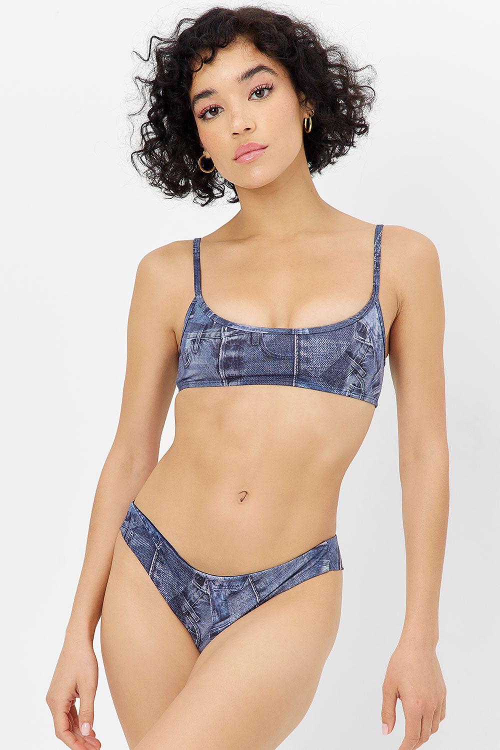 Alternative view of Dawson Cheeky Bikini Bottom - Blue Jean