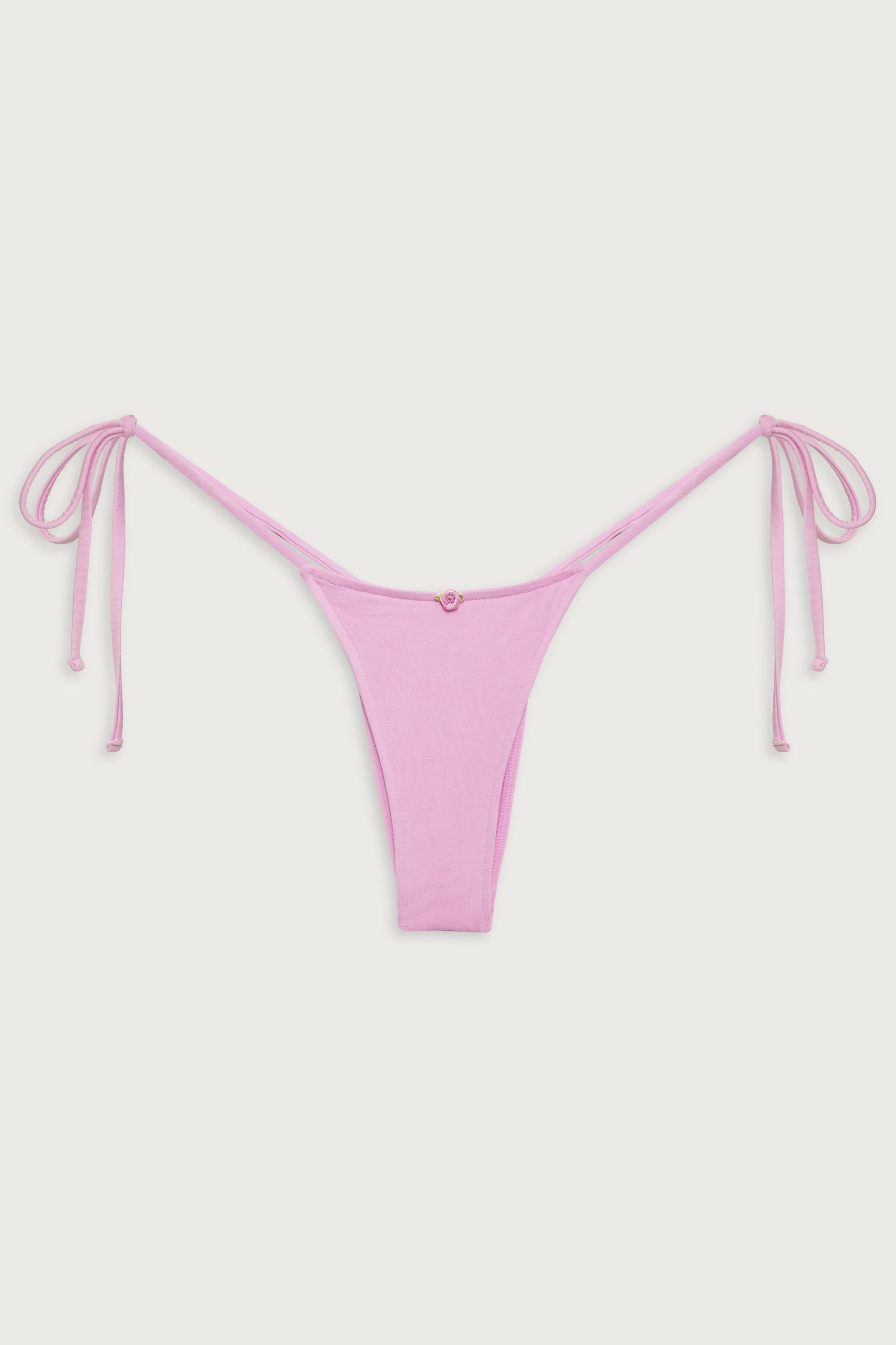 Alternative view of Divine Tie Side Skimpy Bikini Bottom - French Rose