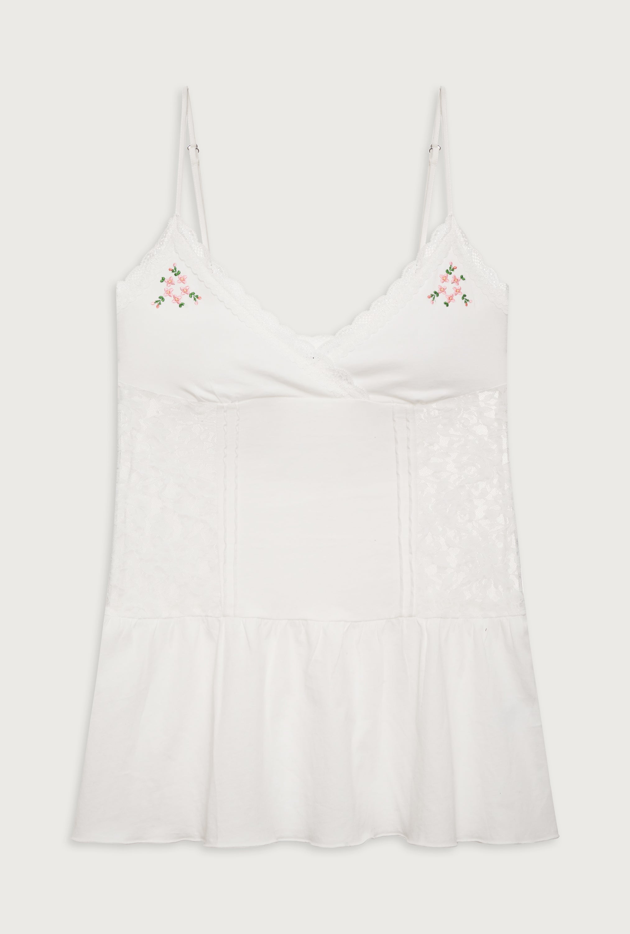 Donna Embroidered Mini Dress - White - Image 2