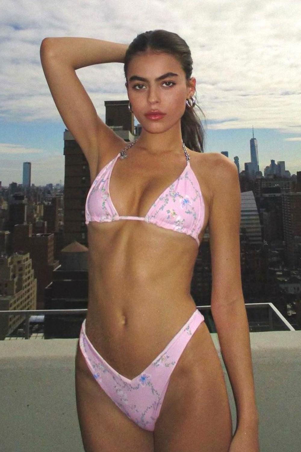 Alternative view of Enzo Floral Cheeky Bikini Bottom - Fairytale