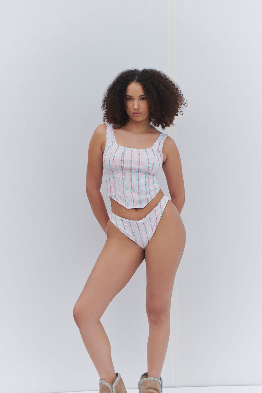 Alternative view of Enzo Floral Cheeky Bikini Bottom - French Holiday