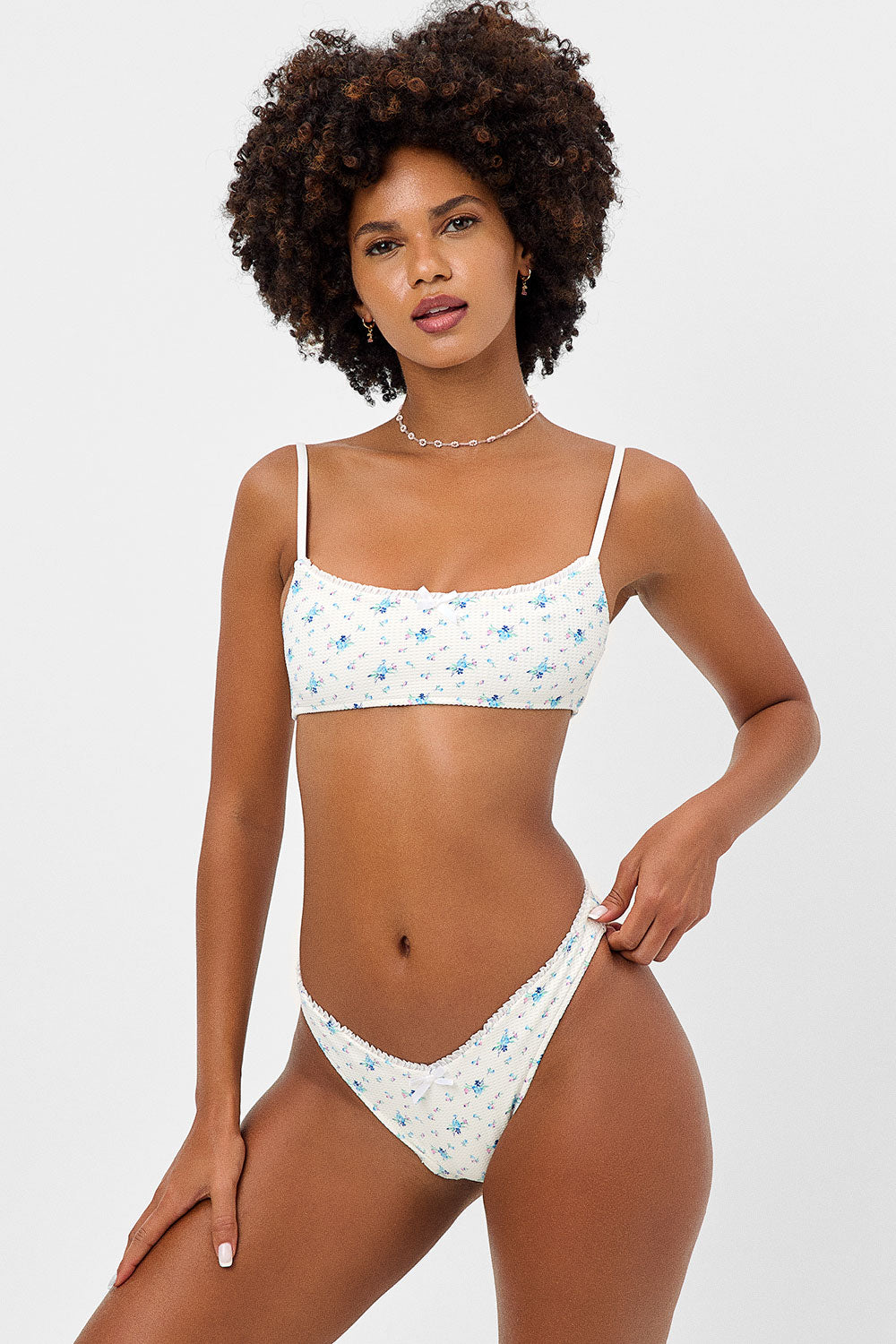 Alternative view of Enzo Waffle Cheeky Bikini Bottom - Night Lily