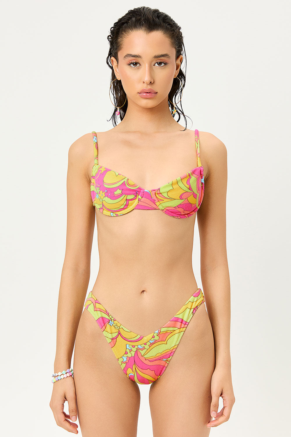 Alternative view of Enzo Terry Cheeky Bikini Bottom - Peace Terry