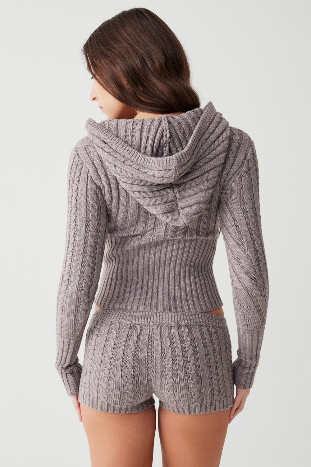 Alternative view of Evermore Cable Cloud Knit Sweater - Dark Pearl