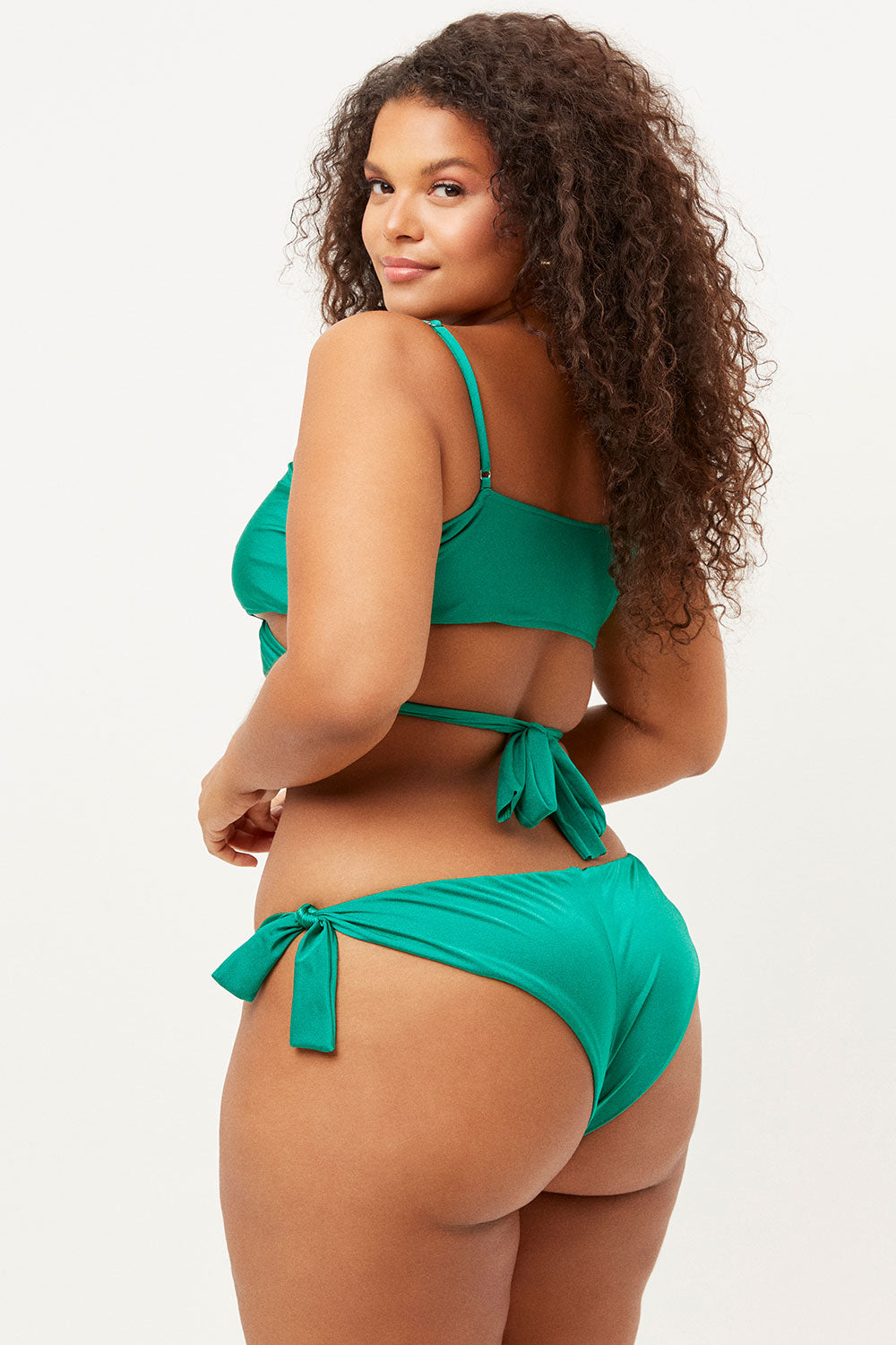 Alternative view of Falcon Shine String Bikini Bottom - Everglade