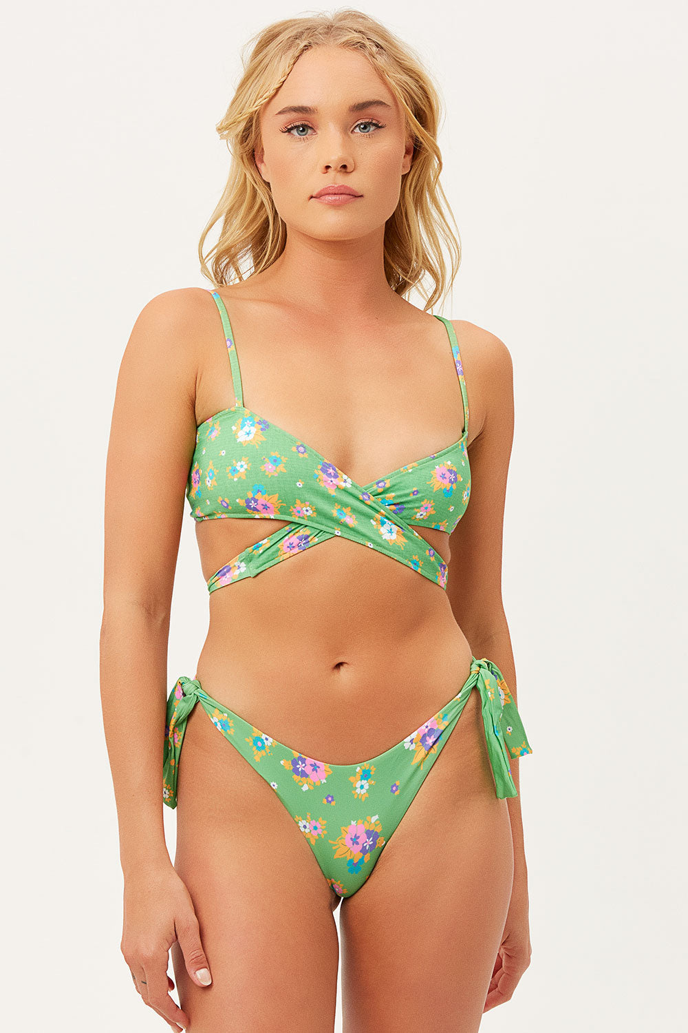 Alternative view of Falcon Wrap Bikini Top - Meadow