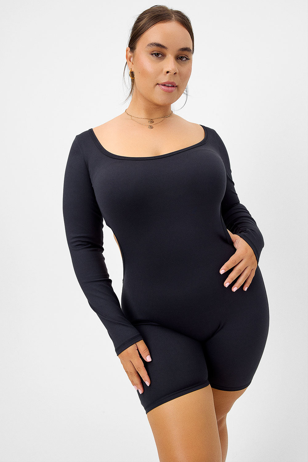 Felix Long Sleeve Bodysuit - Black - Image 3