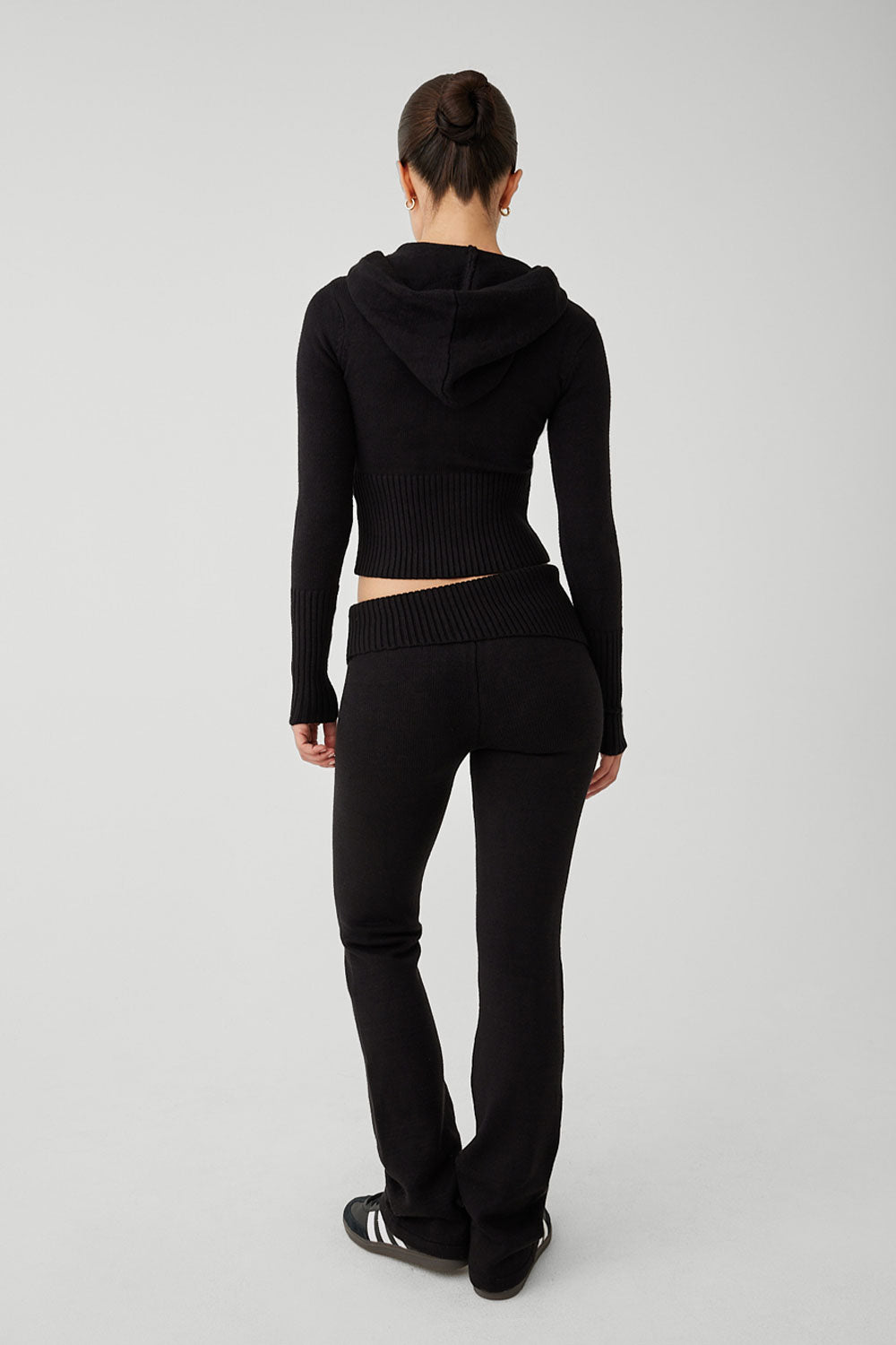 Alternative view of Fleur Cloud Knit Low Rise Pant - Black