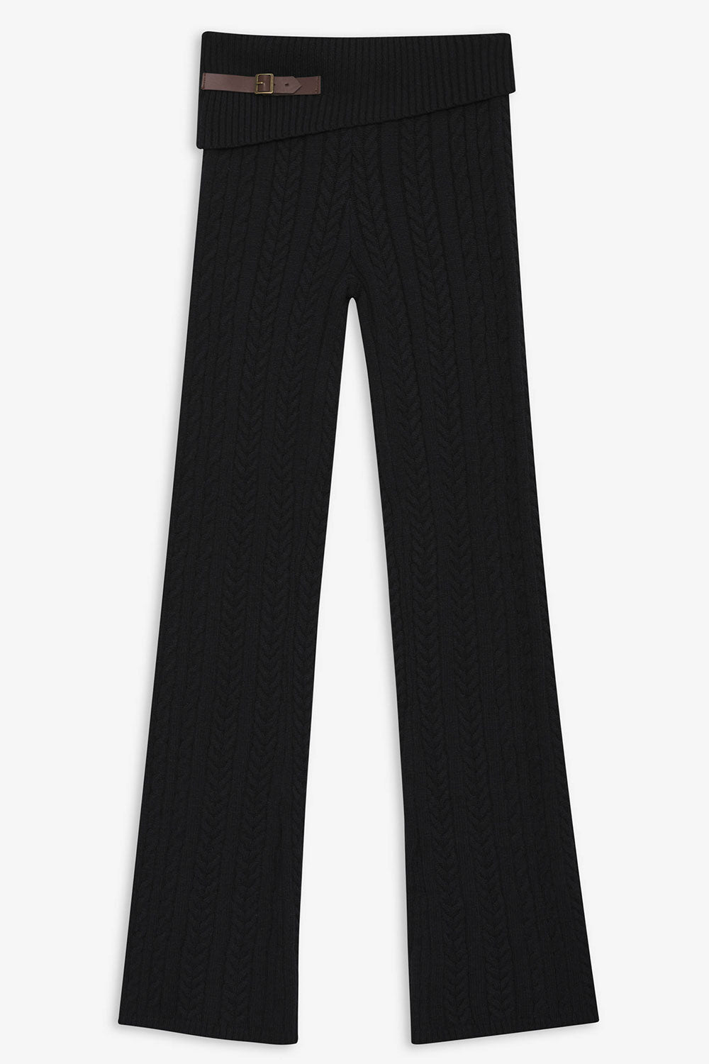 Alternative view of Fleur Cable Cloud Knit Pant - Black