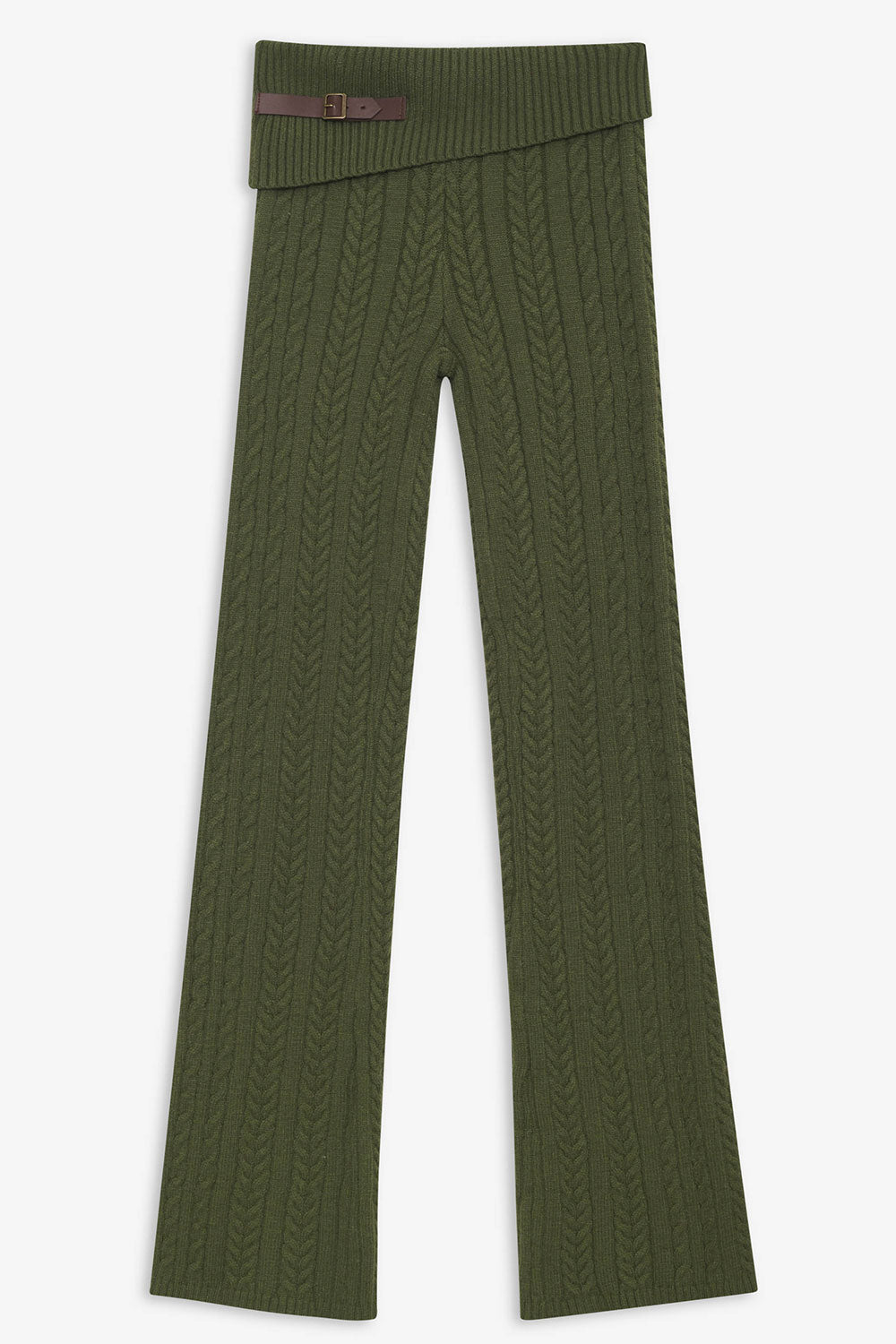 Alternative view of Fleur Cable Cloud Knit Pant - Jade Green