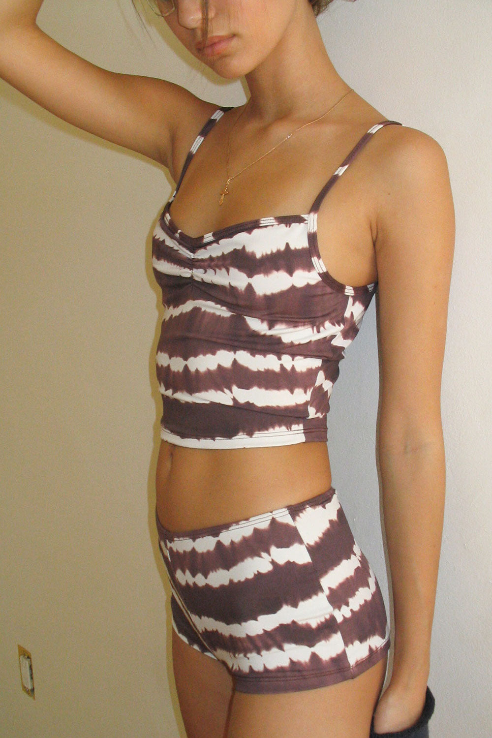 Genevieve Full Coverage Tie Dye Boy Short - Taro Tie Dye - Image 3