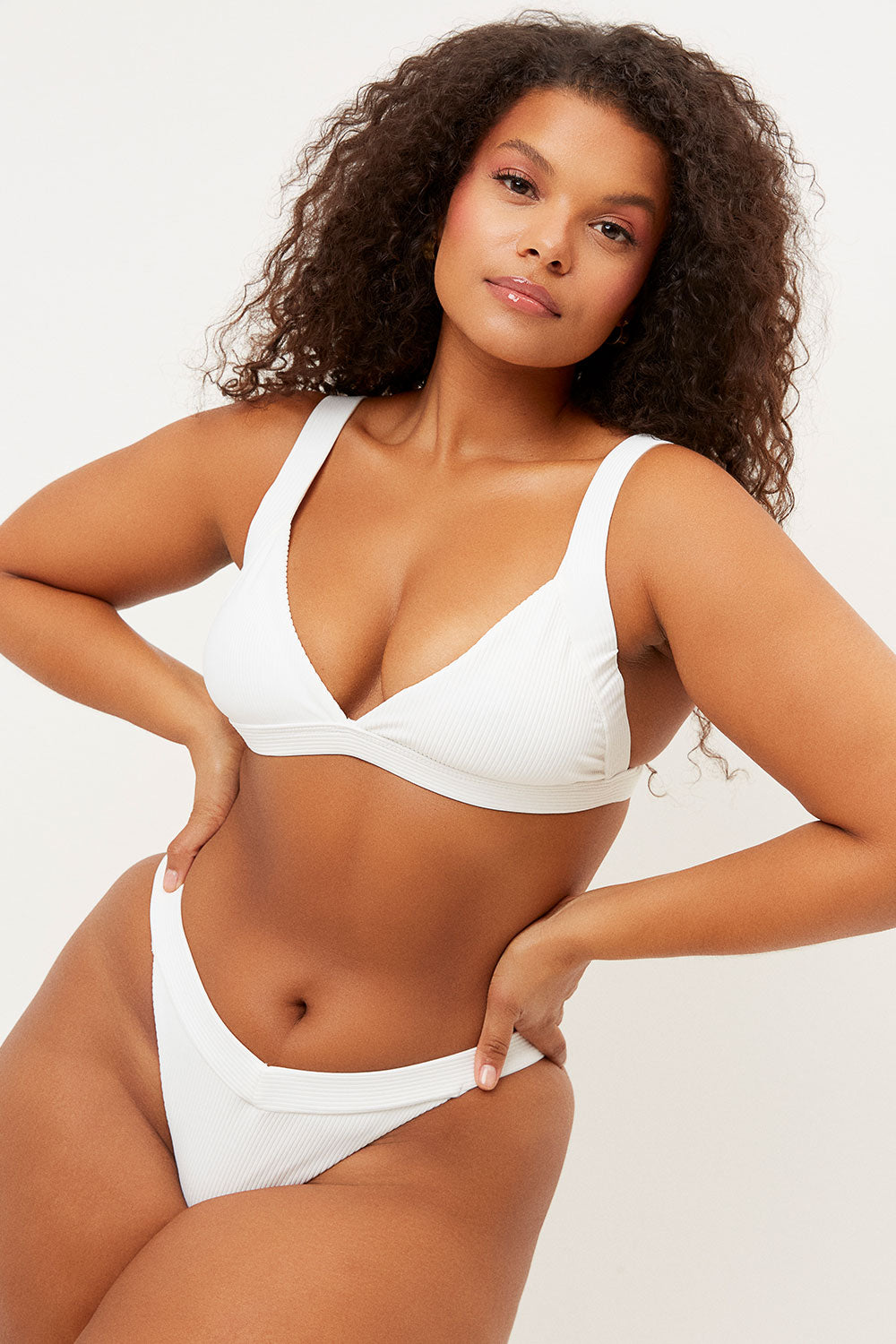 Alternative view of Georgia Bralette Bikini Top - White