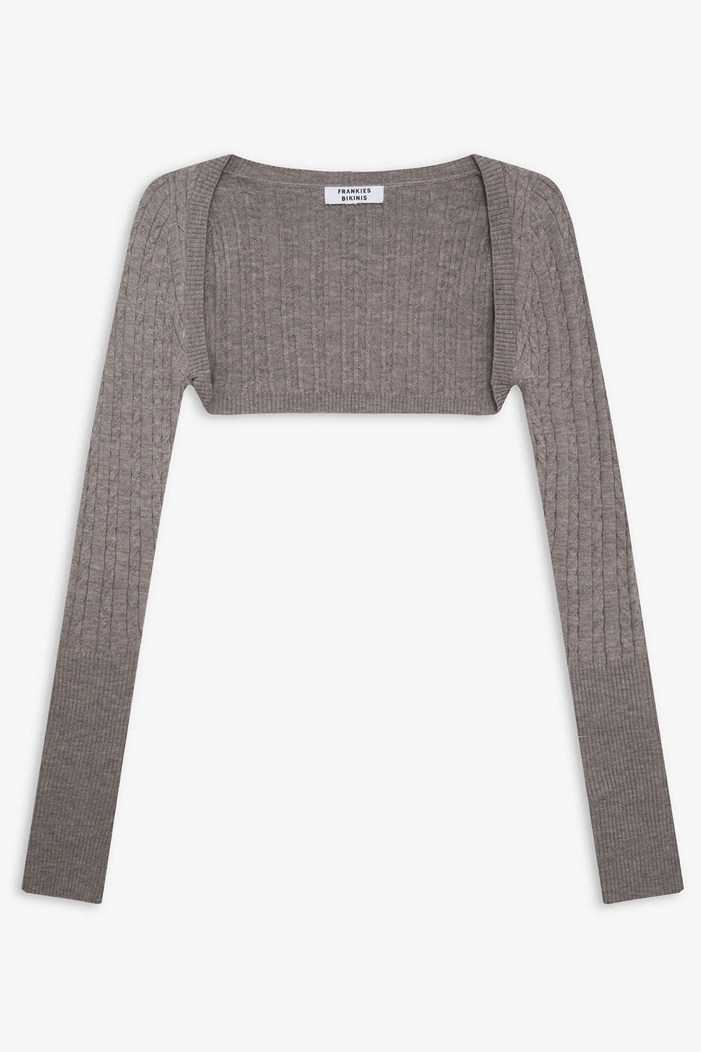 Alternative view of Greyson Cable Cloud Knit Shrug - Dark Pearl