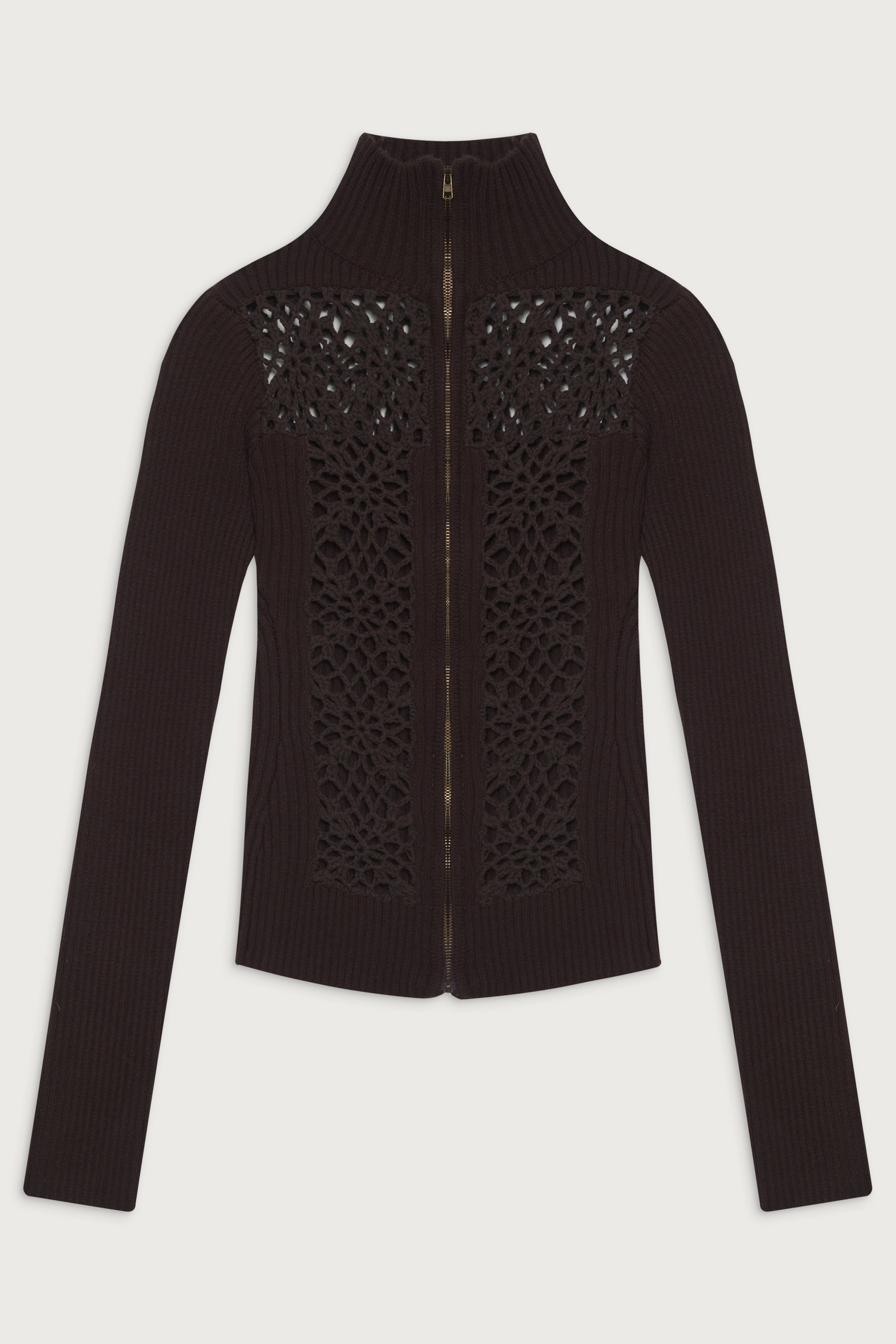Alternative view of Heaven Ribbed Cloud Knit Sweater - Bourbon