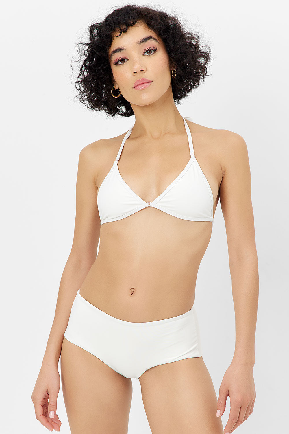 Alternative view of Ivy Triangle Bikini Top - White