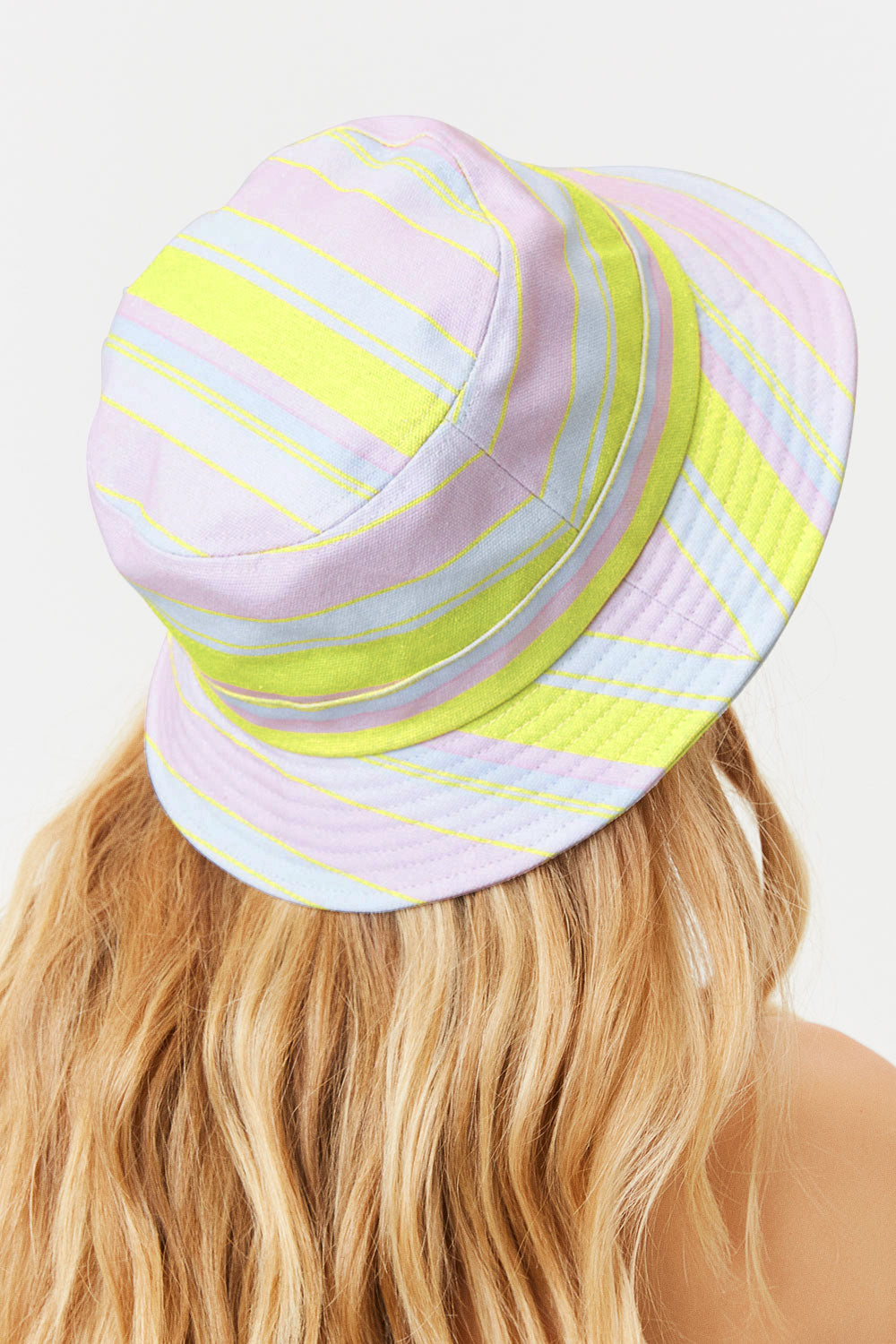 Alternative view of Jax Striped Bucket Hat - Summer Stripe
