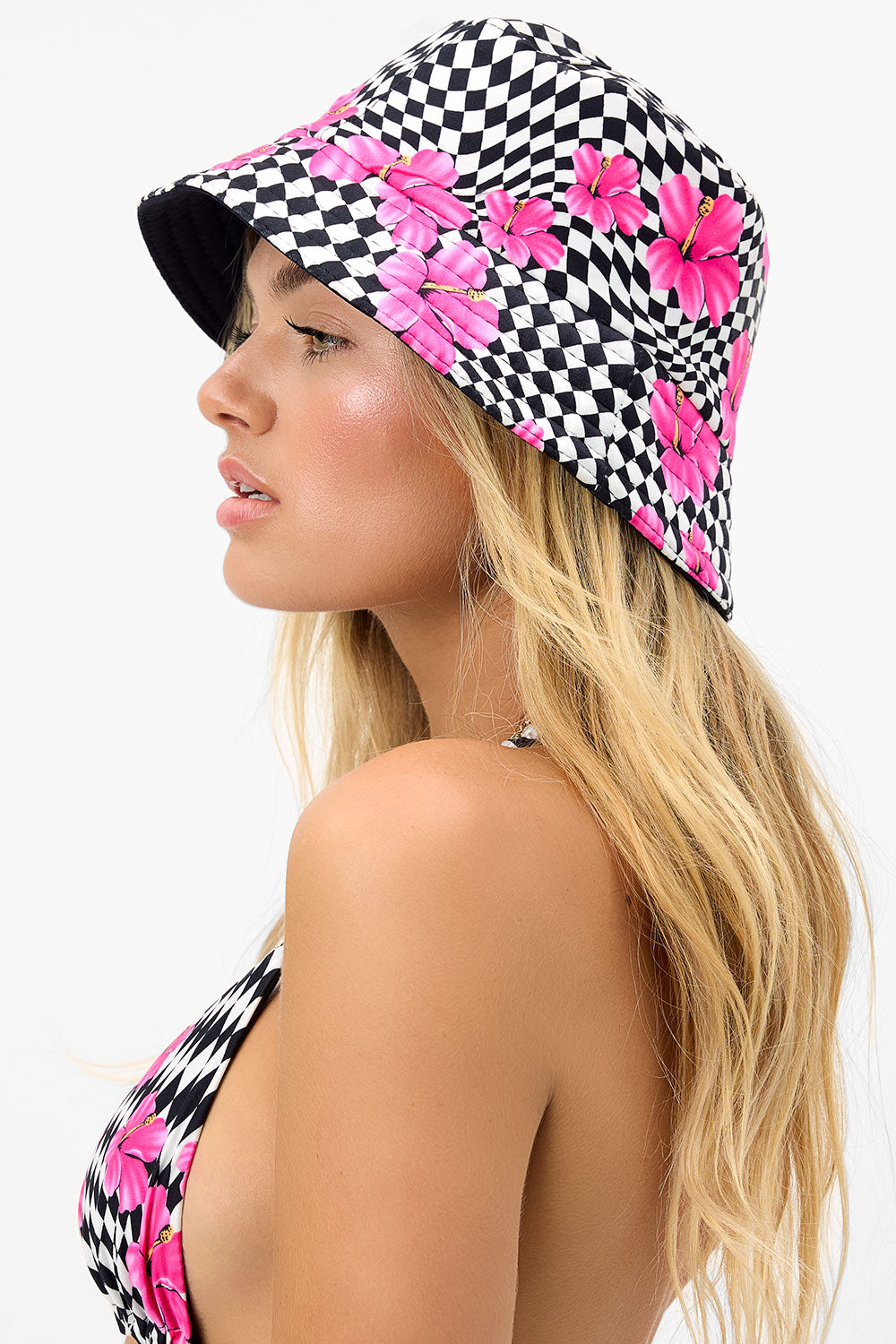 Alternative view of Jax Bucket Hat - Black Morrison Hibiscus