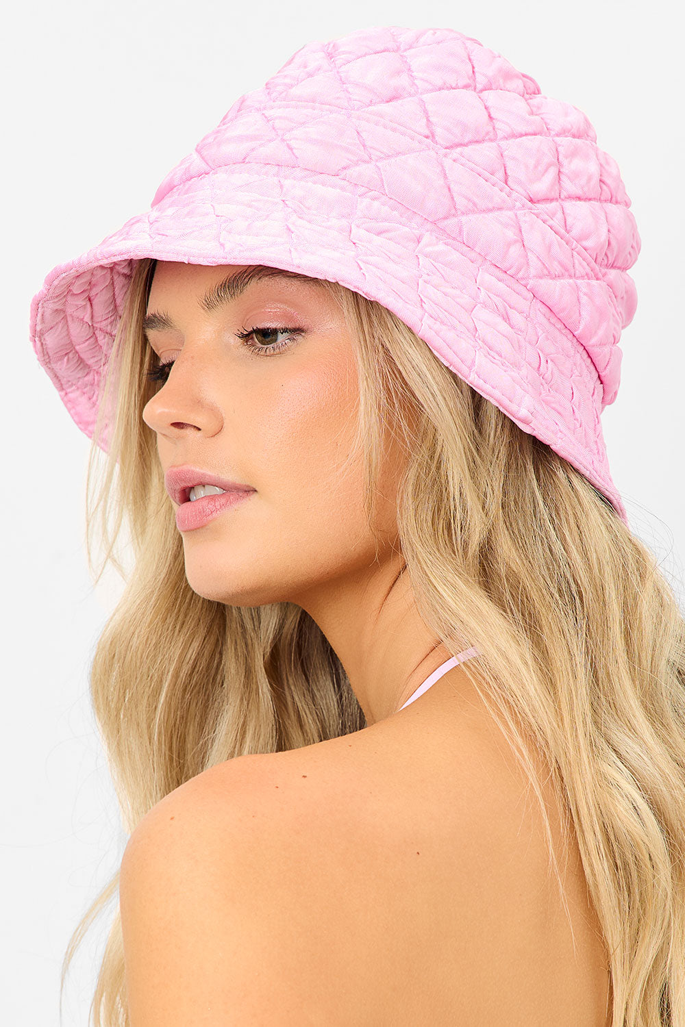 Alternative view of Jax Quilted Bucket Hat - Baby Pink