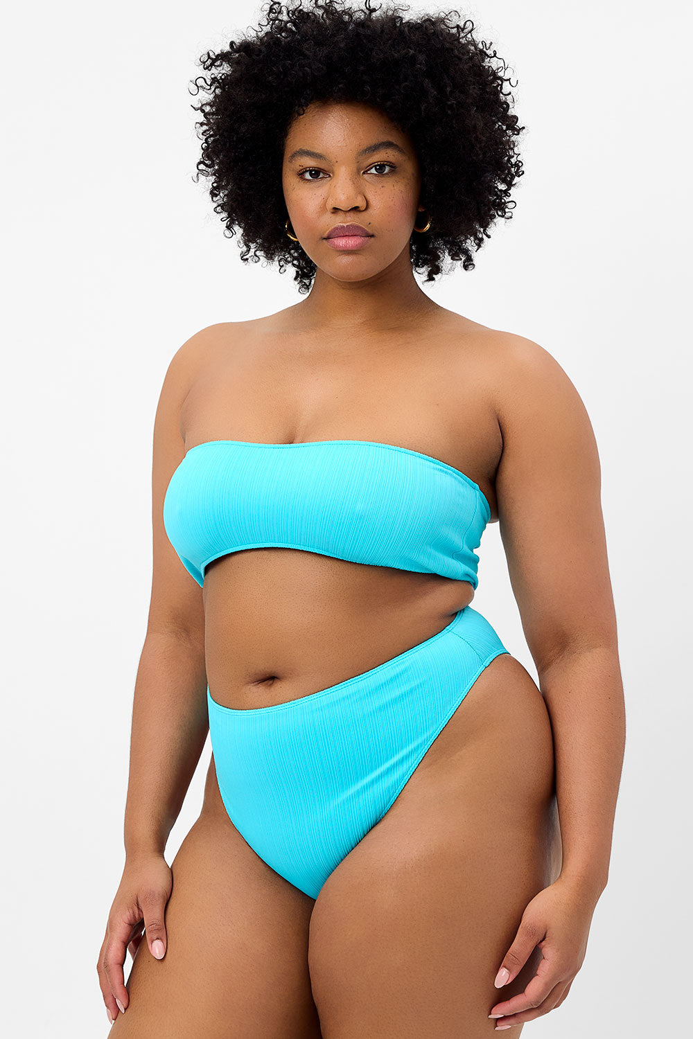 Alternative view of Jean Plissé Bandeau Bikini Top - Aquamarine