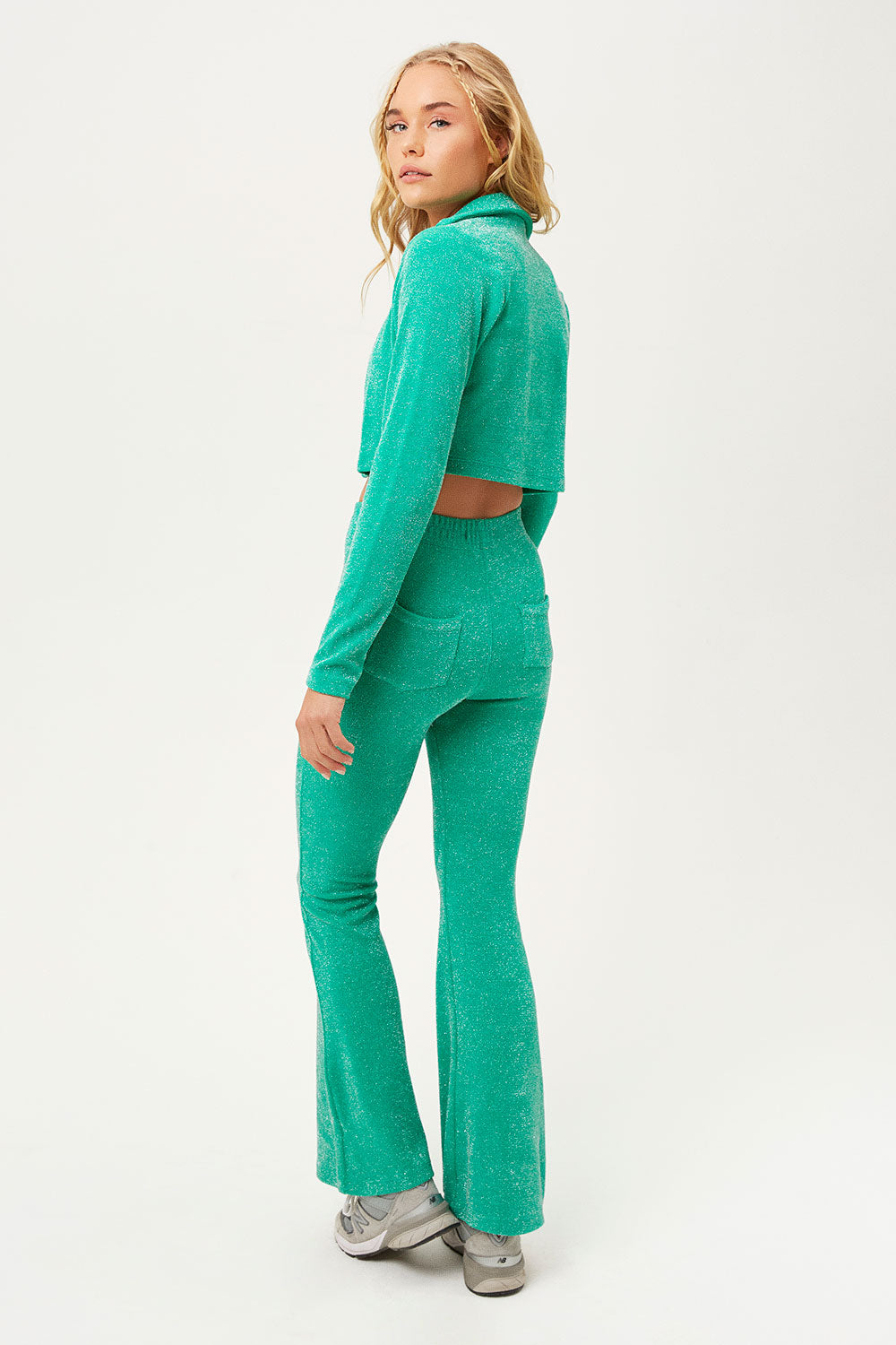 Josephine Cardi Crop Top - Mistletoe Green - Image 4