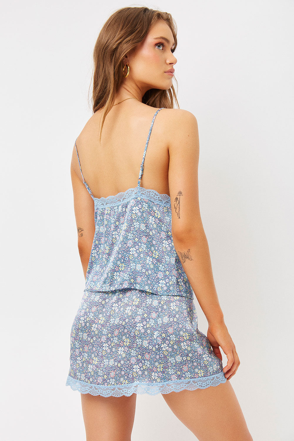 Juliet Lace Silk Tank - Springtime - Image 2