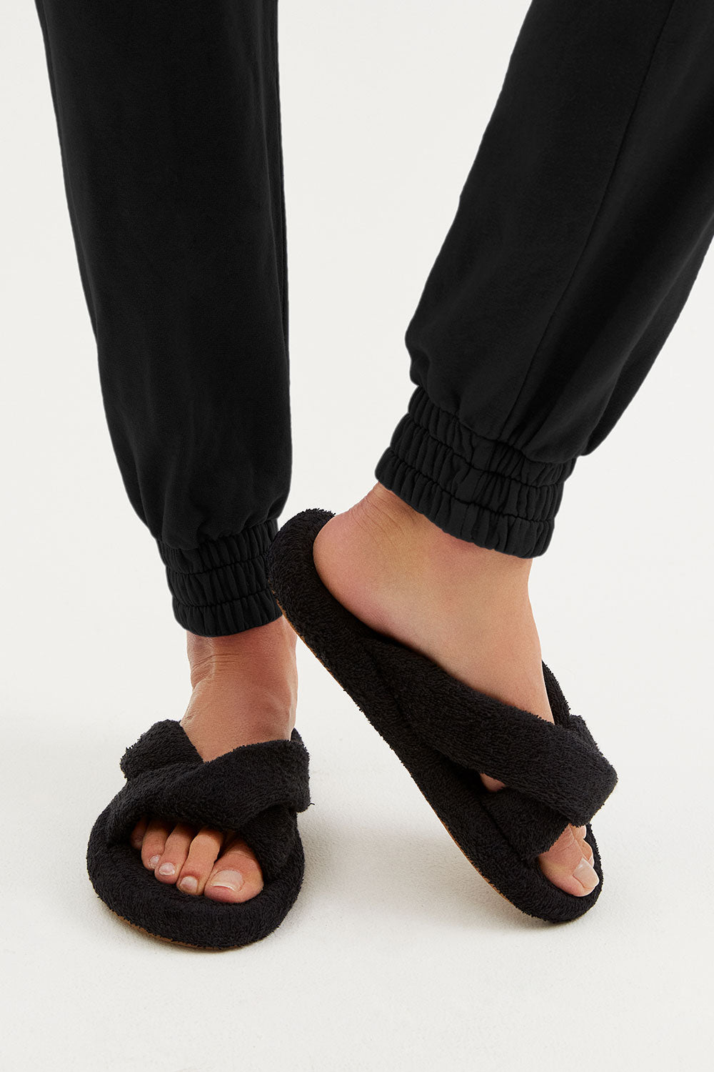 Juna Terry Slide Sandal - Black - Image 6