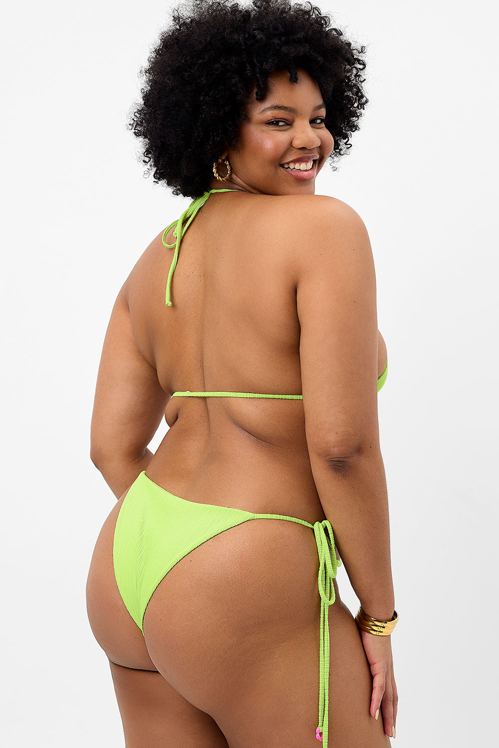 Alternative view of Keira Plissé Cheeky Bikini Bottom - Kiwi