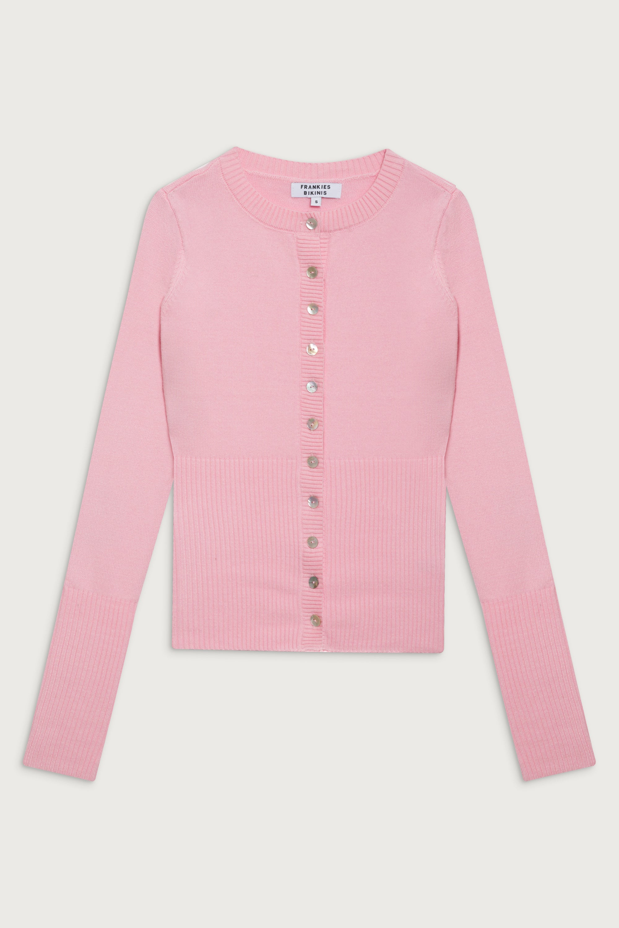 Lenon Cloud Knit Button Up Cardigan - Valentine Pink - Image 2