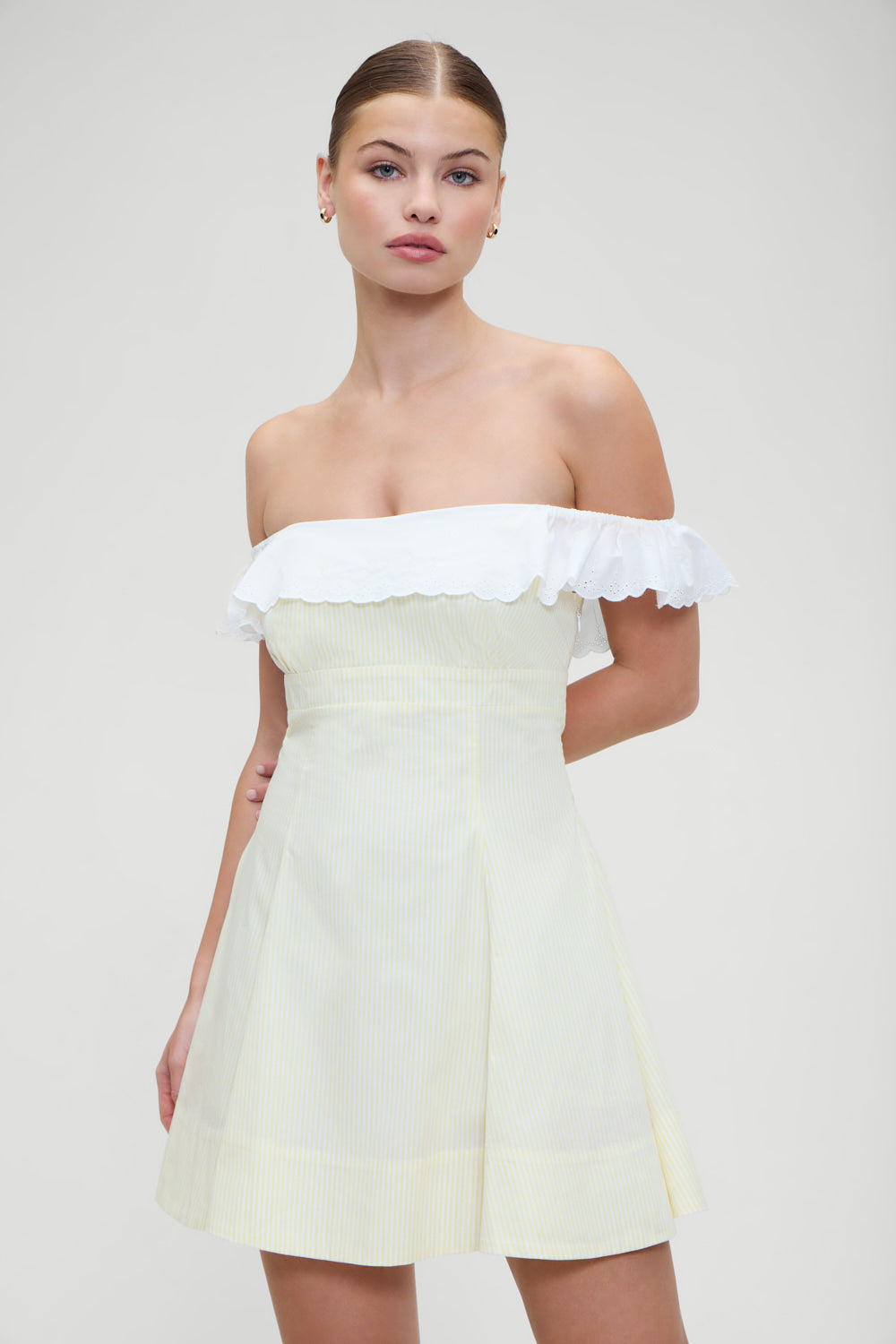 Alternative view of Lilah Striped Mini Dress - Daisy Stripe