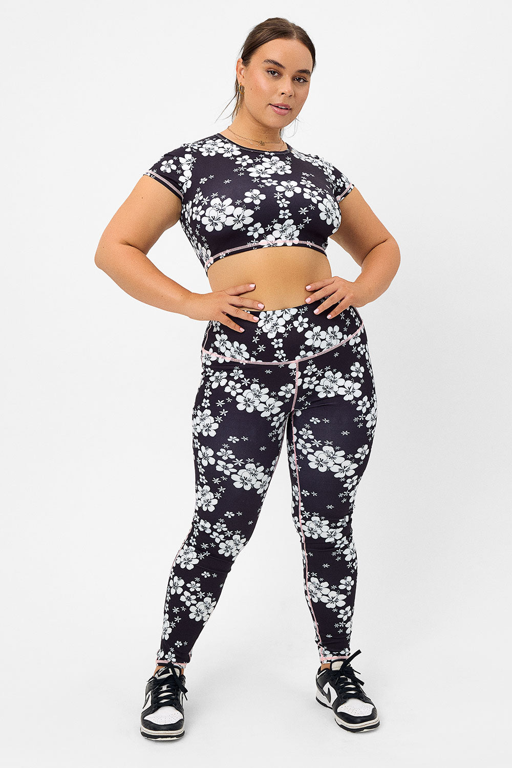 Lively High Waist Floral Legging - Plush Plumeria - Image 3