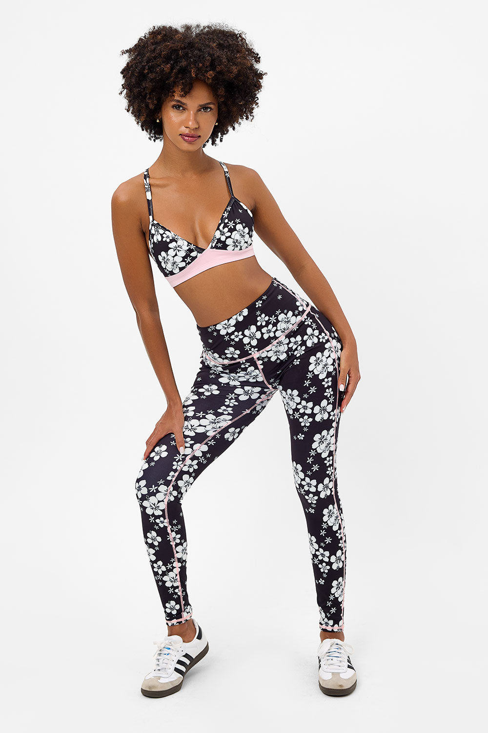 Lively High Waist Floral Legging - Plush Plumeria - Image 5