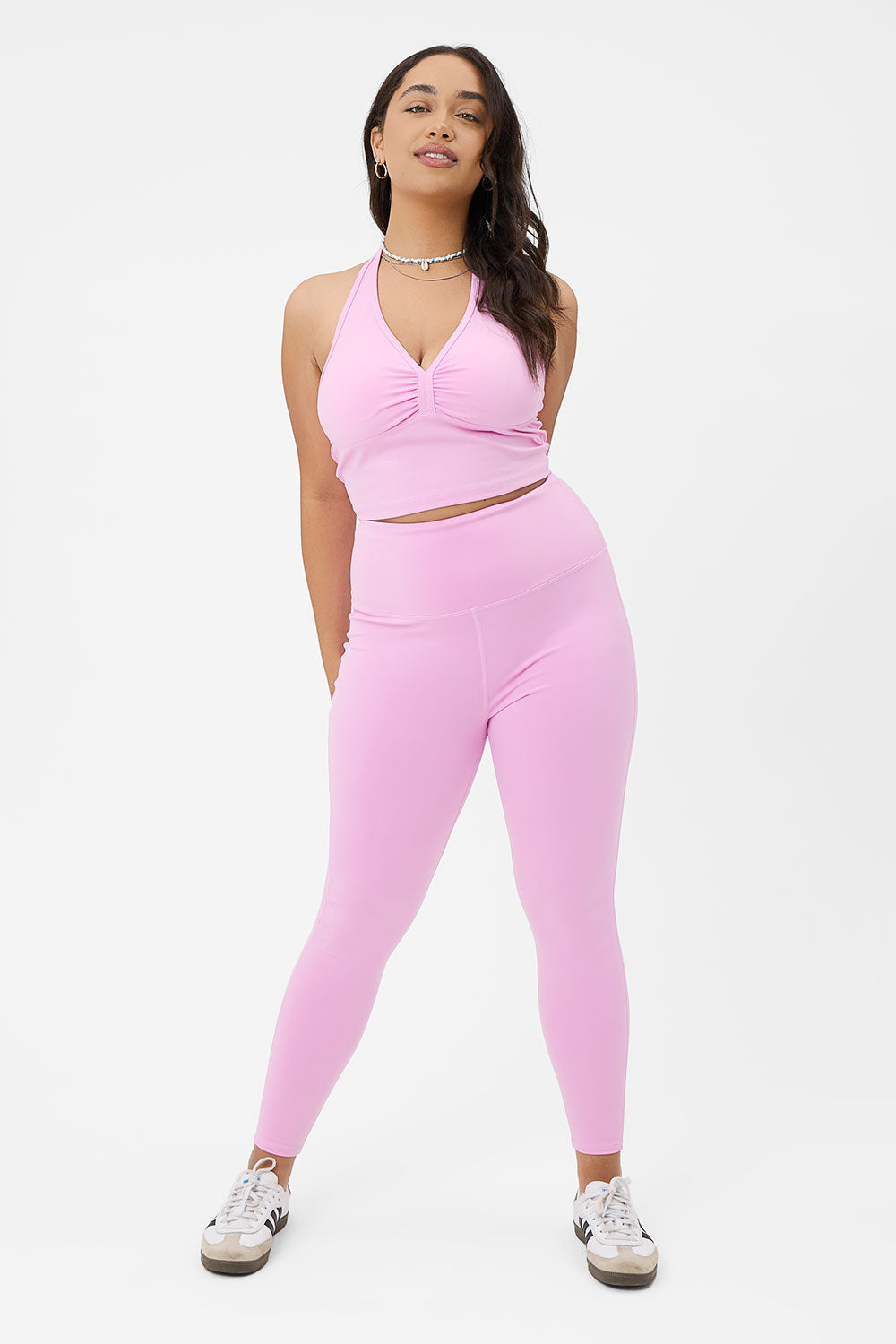Lively Halter Sports Bra - Baby Pink - Image 4
