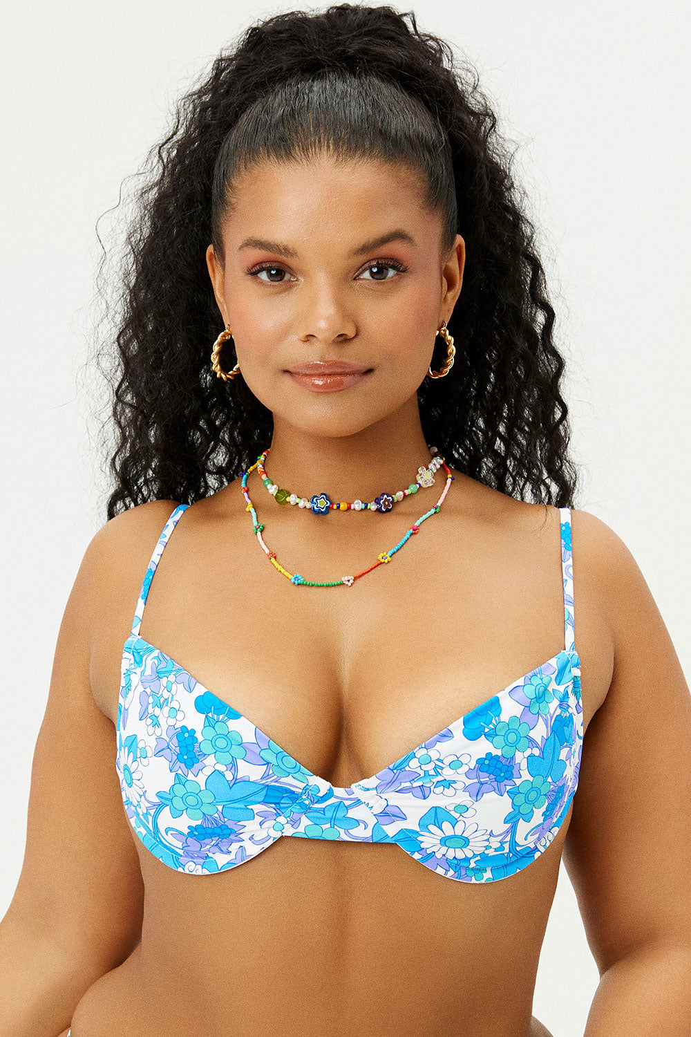Maggie Floral Underwire Bikini Top - Morning Glory - Image 2