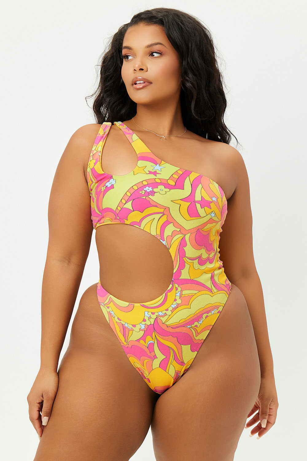 Makie Terry One Piece Swimsuit - Peace Terry - Image 2