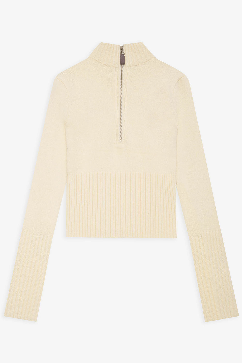 Alternative view of Maverick Cloud Knit Half Zip Sweater - French Vanilla